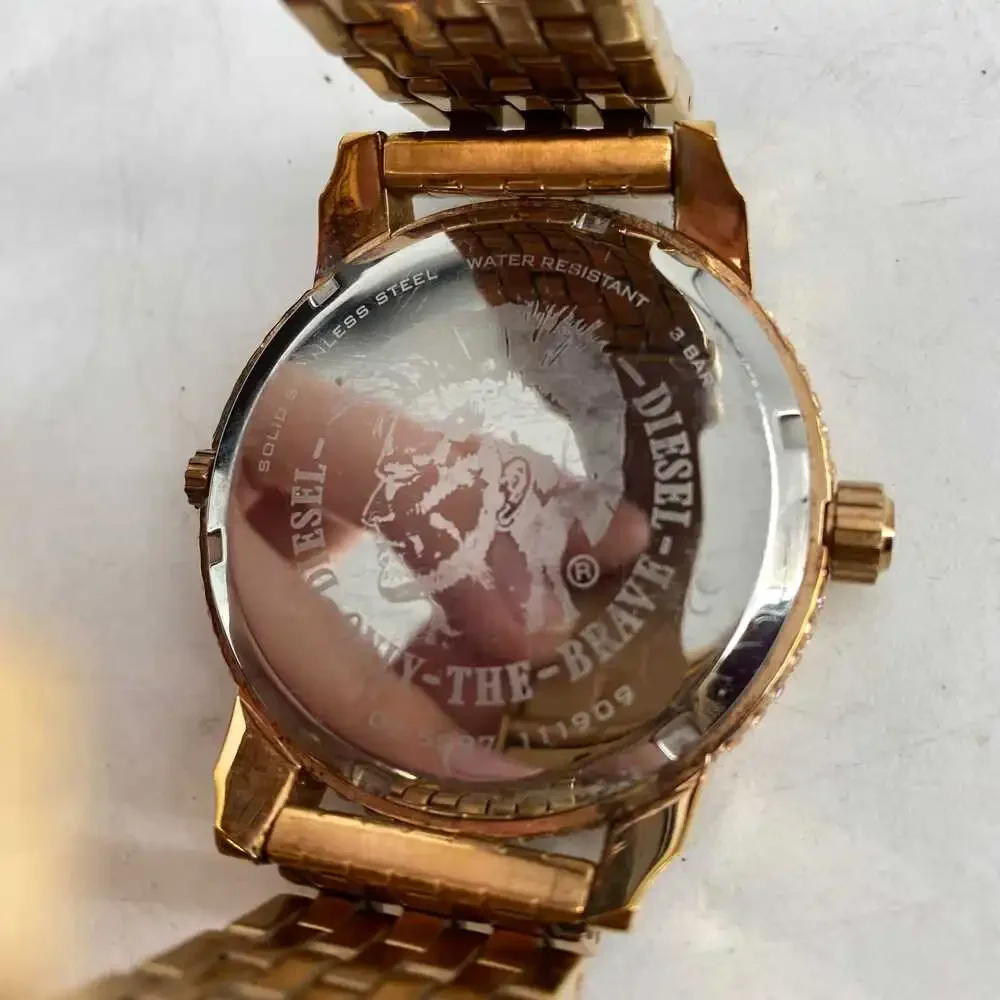 Diesel Rose Gold 3Bar Mini Daddy Jeweled Watch | OS Regular